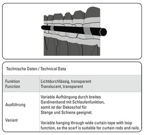 Tenda bianca 245x300 cm Voile Uni - Gardinia