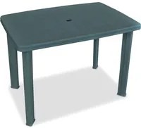 Tavolo da Giardino Rettangolare 101x68x72 cm in plastica colore verde Tomaino