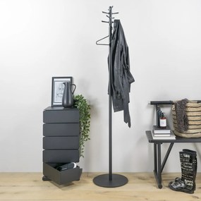 Appendiabiti nero in metallo 35x178 cm Pull – Spinder Design