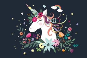 Stampa su tela – Unicorno carino