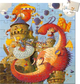 Puzzle - Cavaliere e drago - 54 pezzi