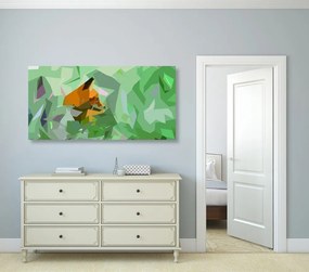Quadro su tela – Volpe con elementi astratti