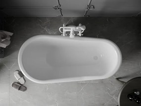 Mexen Retro vasca da bagno free-standing 150 x 73 cm, bianca, gambe bianche - 53251507300-20
