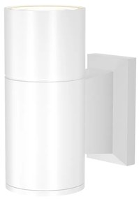 Lampada Da Parete Moderna Da Esterno Alluminio Bianco Luce1Gu10 50W Ip54
