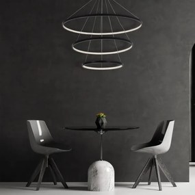 Lampadario LED a sospensione con filo LEA LED/60W/230V 4000K diametro 80 cm nero