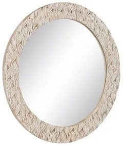 Specchio da parete Bianco Cristallo Legno di mango 76 x 2 x 76 cm