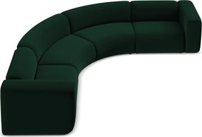 Divano angolare verde scuro con rivestimento in velluto Ekahi – Makamii