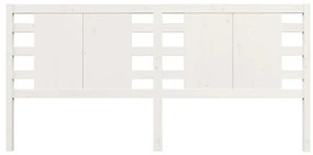 Testiera per letto bianca 141x4x100cm in legno massello di pino