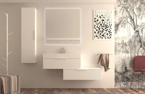 Armadietto bagno a terra Modula BADEN HAUS 1 cassetto P 45 x L 90 x H 27 cm bianco opaco