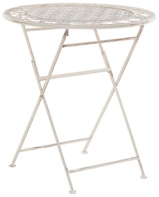 Set da balcone di un tavolo e due sedie beige/bianco sporco TRIESTE Beliani