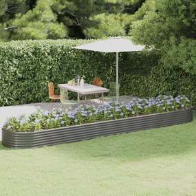 Letto Giardino Acciaio Verniciato A Polvere 507x100x36cm Grigio /