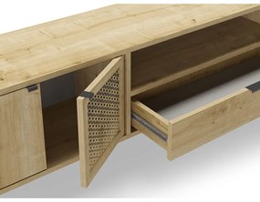 Tavolo TV in rovere di colore naturale 160x50 cm Inca - Marckeric