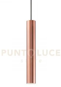 Look round sospensione 1 luce attacco gu10 d.6x40cm rame