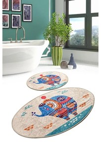 Set di tappetini per il bagno 2 pz 60x100 cm Etnic – Foutastic
