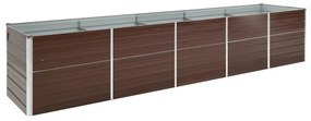 Letto Rialzato İn Acciaio Zincato 400x80x77 Cm Marrone /