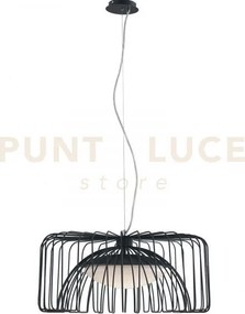 Lampadario a sospensione led cougar in metallo nera 24w 2740lm 4000...