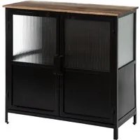 Mobile credenza 2 ante 90x90x40 cm Tibo nero