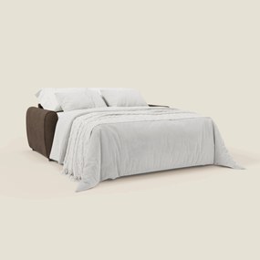 Kaleo Divano letto moderno con materasso H17 cm - in raffinato tessuto impermeabile T26 marrone