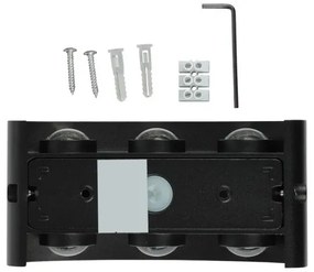 Applique LED da esterno 6xLED/6W/230V IP54 3000K nera