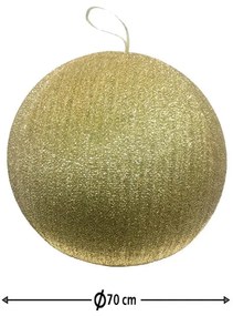 Sfera natalizia in poliestere oro glitter Ø 70 cm