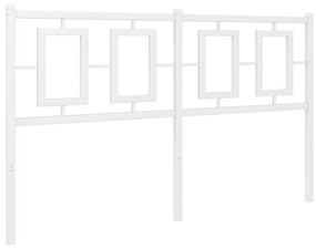 Testiera in metallo bianco 135 cm