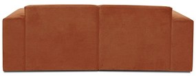 Divano in velluto a coste arancione 202 cm Sting - Scandic