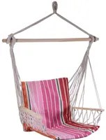 Multicolor striped fabric rocking chair cm 50h x 100 cm