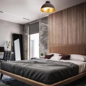 B.K. Licht 1322 - Plafoniera 1xE27/60W/230V nero/oro