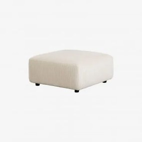 Pouf (105x85 Cm) Per Divano Componibile Bruna Velluto A Coste Beige Lin - Sklum