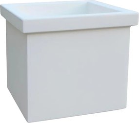Vaso Siepi EURO3PLAST in polietilene bianco H 41 x L 47 cm
