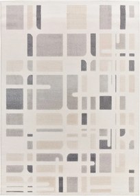 Tappeto grigio chiaro/avorio 133x190 cm Flora – Universal