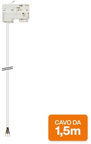 Connettore per Binario Trifase con Cavo 1.5m Bianco