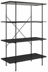 Libreria nera in rovere 79x117 cm Wainwright - Støraa