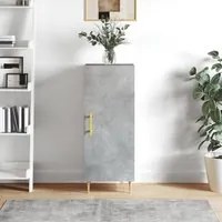 Credenza Grigio Cemento 34,5x34x90 cm in Legno Multistrato 828528