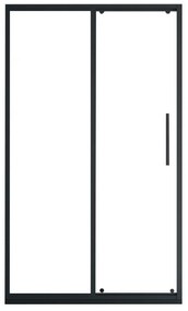 Porta per doccia scorrevole 120 x 195 cm Nero opaco Stile industriale - TORONI