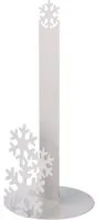 Round white snowflake metal paper towel holder cm 15h33