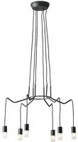 Sospensione SPIDER in metallo antracite a sei luci
