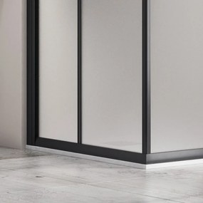 Box doccia 100x150 telaio nero vetro opaco | KF1000B - KAMALU