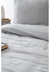Set con copriletto e federa grigio in cotone 210x220 cm Sedef – Mijolnir