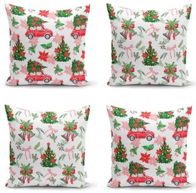 Set di 4 federe con motivo natalizio 43x43 cm - Mila Home