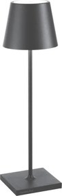 Lampada Poldina Pro grigio scuro lampada con batteria ricaricabile