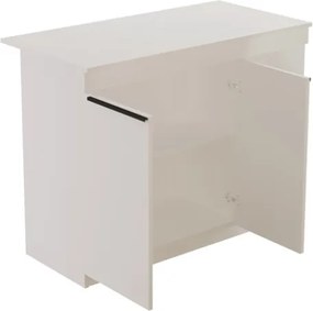 Isola Centrale Cucina 120 Cm Con Ante E Ripiani Dorian Bianca