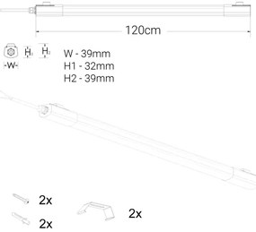 Lampada LED sottopensile LED/36W/230V 4000K 120 cm nero
