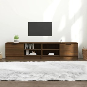 Mobili Tv 2 Pz Rovere Marrone 80x35x36,5cm İn Legno Multistrato /