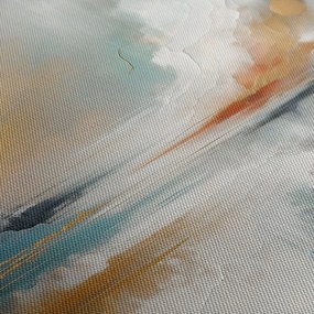 Quadri 5 pezzi – Paesaggio astratto con lago