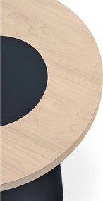 Tavolino da salotto blu/di colore naturale con effetto frassino 50x120 cm Nori – Teulat