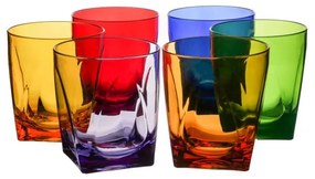 VESTA Set 6 bicchieri TUMBLER bassi - in 2 varianti COLORI ASSORTITI