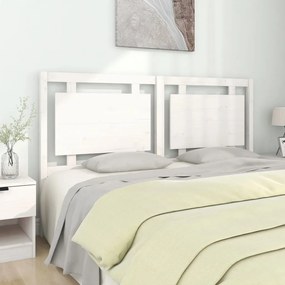 Testiera per letto bianca 165,5x4x100 cm legno massello di pino