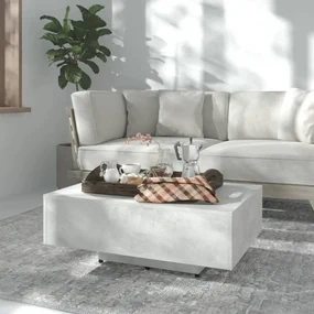 Tavolino Salotto Grigio Cemento 85x55x31 Cm Legno Multistrato /
