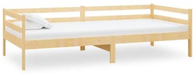 Divano letto con materasso 90x200 cm legno massello di pino